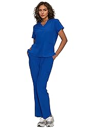 floralhue Scrubs for Women, V-Neck Scrubs Top