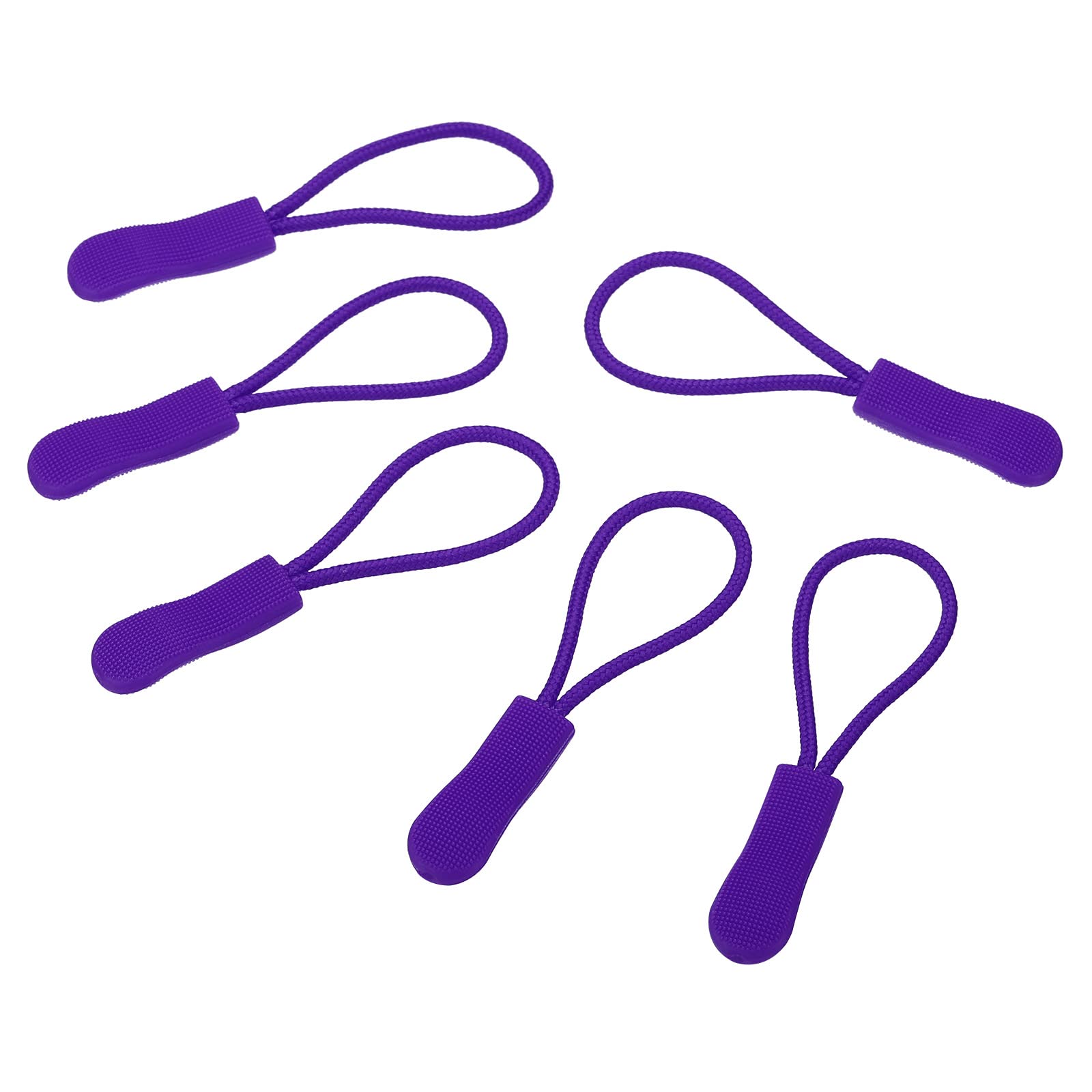 PATIKIL Zipper Pulls Replacement, 30 Pack Extension Cord Handle Fix Tab Tag Extender Fixer Puller for Luggage Backpacks Jackets, Purple