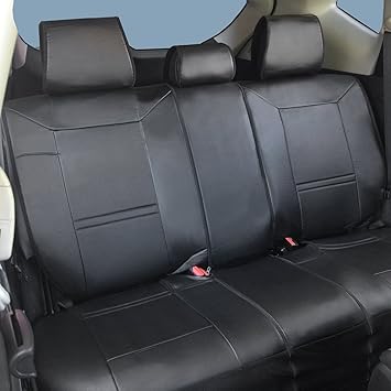 Amazon Com Sh255 Black Pu Leather Rear Semi Custom Car Seat Covers Cushion Compatible To Nissan Frontier Leaf Maxima Murano Rouge Titan Versa X Terra X Trail Automotive