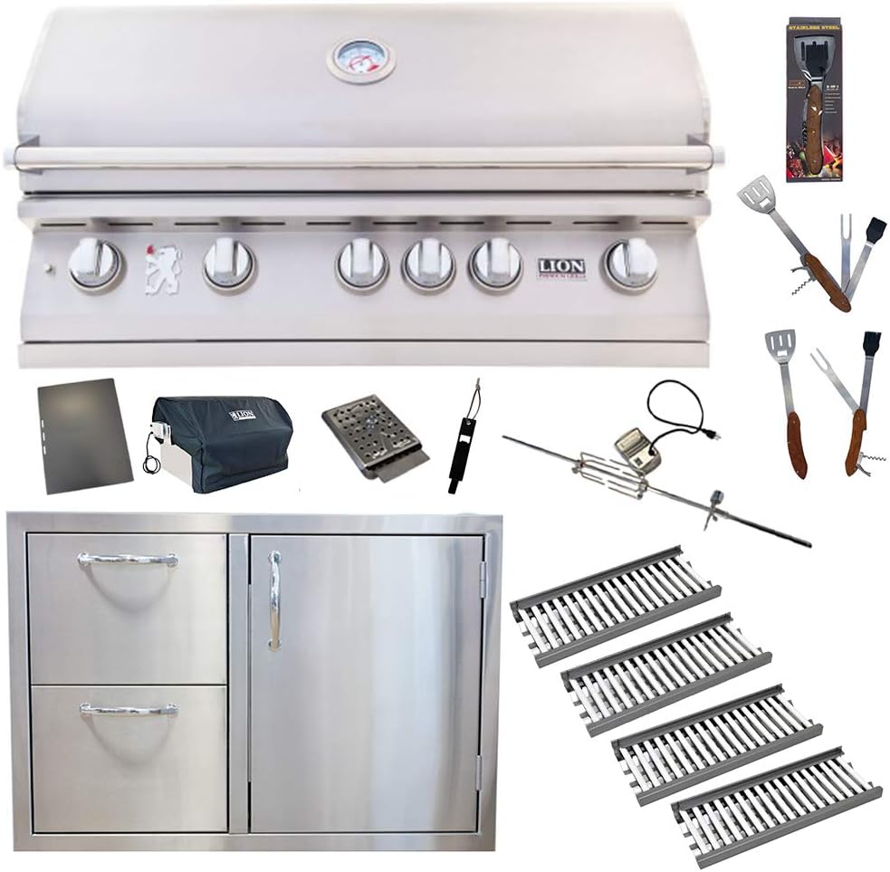 Review Lion Premium Grills 40Inch Natural Gas Grill L90000 w/ 4