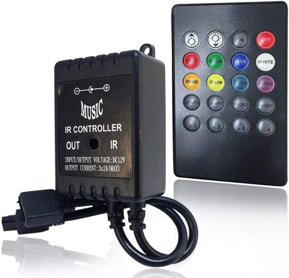 LED Strip Lights IR Remote Controller 20 Keys Controller for 5050 RGB Color Changing Light