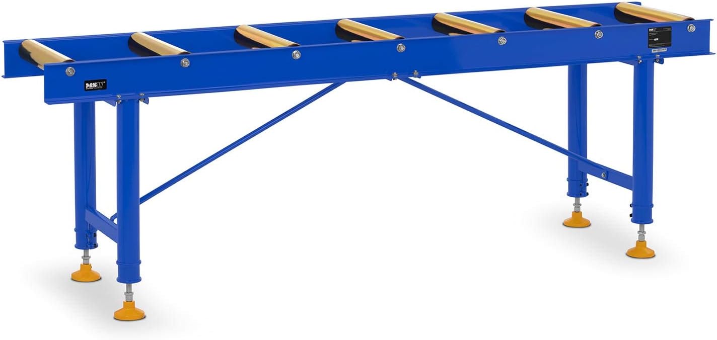 MSW Adjustable Roller Stand Outfeed Support Table Roller Table for