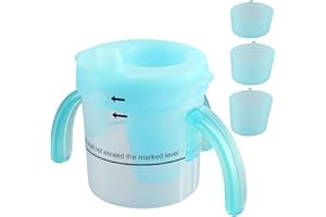 Lamborsafe Dysphagia Cups for Adults 5cc 10cc 15cc, Limited Slow Flow Dysphagia Regulating Drinking Cup for Elderly People with Swallowing Disorders, Prevent Choking and Aspiration (Light Blue)