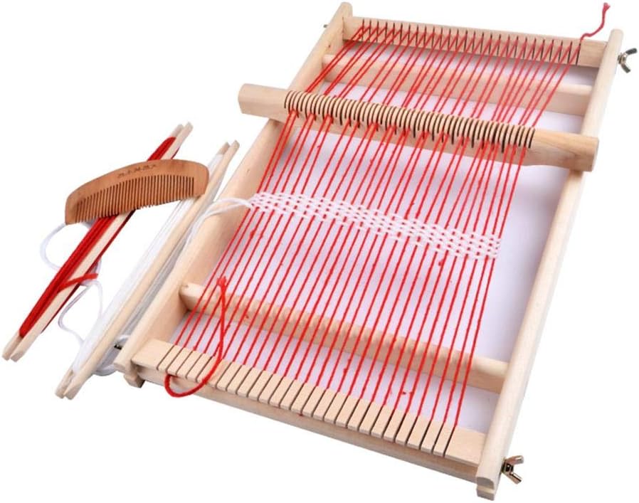 Foliner Wooden Multi-Craft Weaving Loom Large Frame - Wooden Children's Hand Looms DIY Toy Develop Children's Hands-on Skills And Interest In Crafts