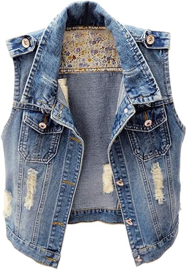 plus size jean jacket vest