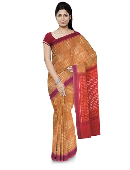 Odisha Handloom Ikkat Womens Cotton Saree (Multi-Coloured, orissa art 32)