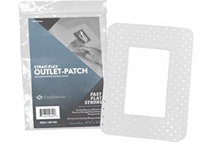 Strait-Flex Drywall Patch – Outlet-Patch for Electrical Box Repairs –Pre-Cut Drywall Repair Solution for Mis-Cuts and Damage 