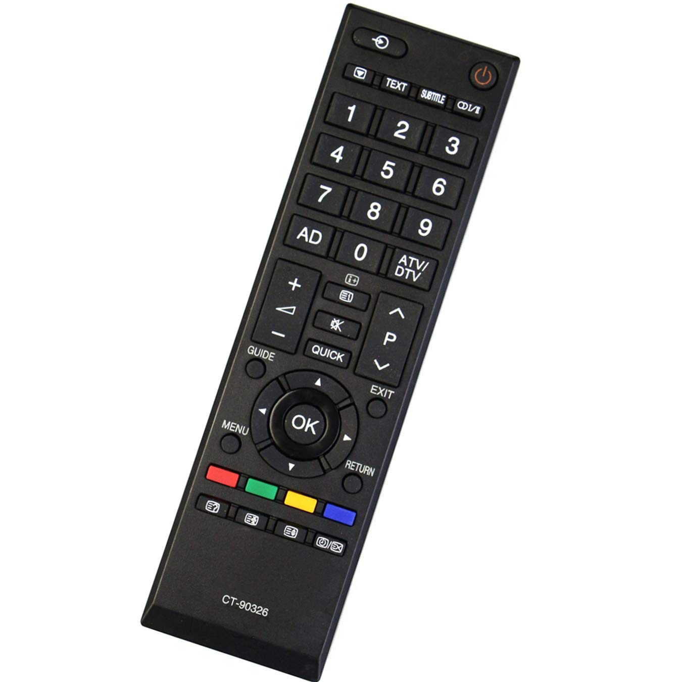 VINABTY CT-90326 CT90326 sub CT-90386 Replacement Remote Control Fit for Toshiba LCD TV 32L2434DG 32LV655D 32LV665D 32LV685 32LV685D 32LV703 32LV733 19AV603P 42RV635DB 32RV626D 32RV635 32L2333DG