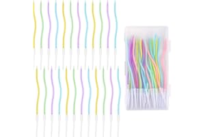 24pcs Rainbow Wavy Spiral Cake Candles, Twist Slim Tall Thin Long Birthday Cake Candles Velas Themed Party Twisty Cupcake Dec