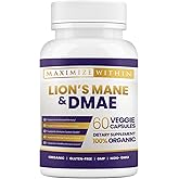 Maximum Slim Lion's Mane & DMAE Capsules: Enhance Memory, Boost Mental Clarity, and Sharpen Focus - 60 Capsules for Maximum Cognitive Support