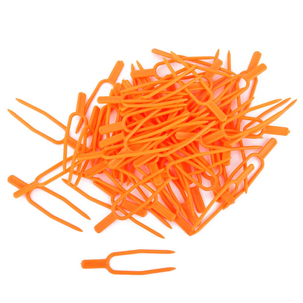 IKAAR 100pcs Garden Plant Support Stake Plastic Plant Clips Garden Tools Plant Climbing Support Clips for Watermelon Strawberry Vines