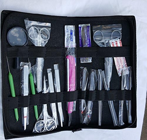 Singhcorp 19 Pcs high grade stainless steel dissecting kit for students & professionals. Great for anatomy, biology lab classes!