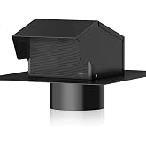 10 Inch Hooded Wall Vent with Screen and Damper,Outdoor Wall Exhaust ...