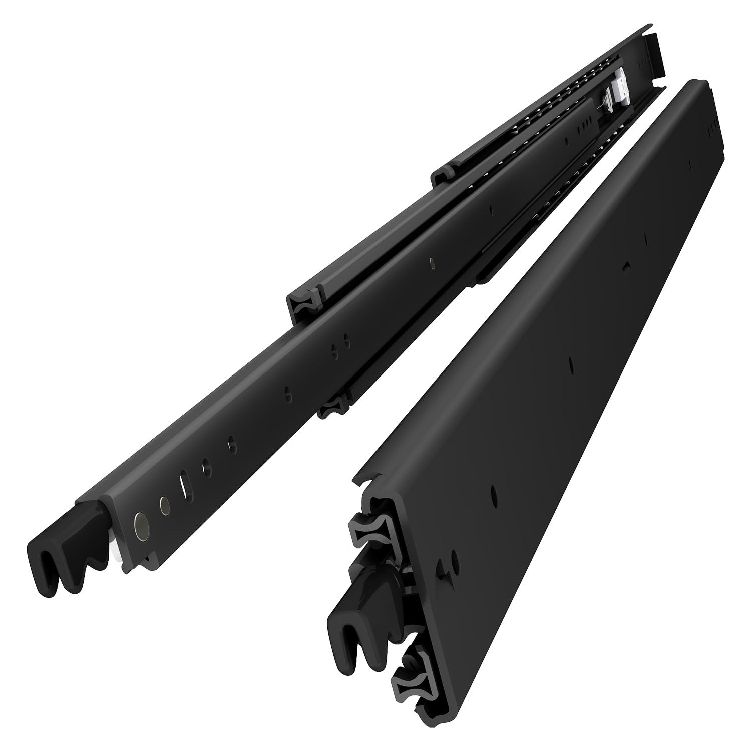VADANIA 1000mm Ultra Heavy Duty Drawer Runners with Lock #D76 Black 1 Pair, Max Load 130-220kg, Full Extension Side Mount, Upgrade Locking Industrial Drawer Slides for Sliding Out Storage — image 1