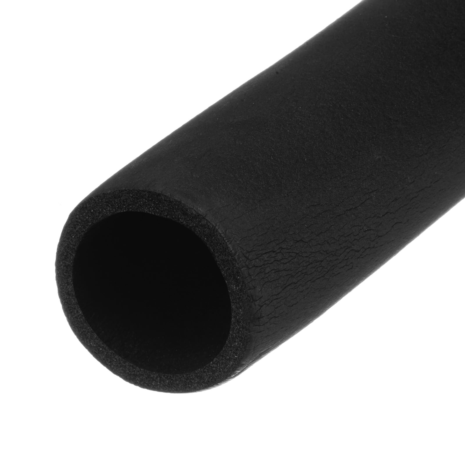 M METERXITY Pipe Insulation Foam Tube, 2-3/8"(60mm) ID x 6Ft Pipe Cover Wrap Roll, Hollow Pipe Cover for AC Unit/Guitar Stands/Exercise Machine Handle/Roof Rack [Black]