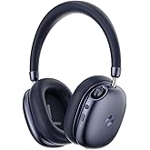 havit Space S1 Hybrid Adaptive Active Noise Cancelling Headphones Wireless, Over Ear Headphones, Bluetooth 6.0, 100H Playtime, LHDC Hi-Res Sound, Custom EQ via App, Travel, Office, Home, Blue