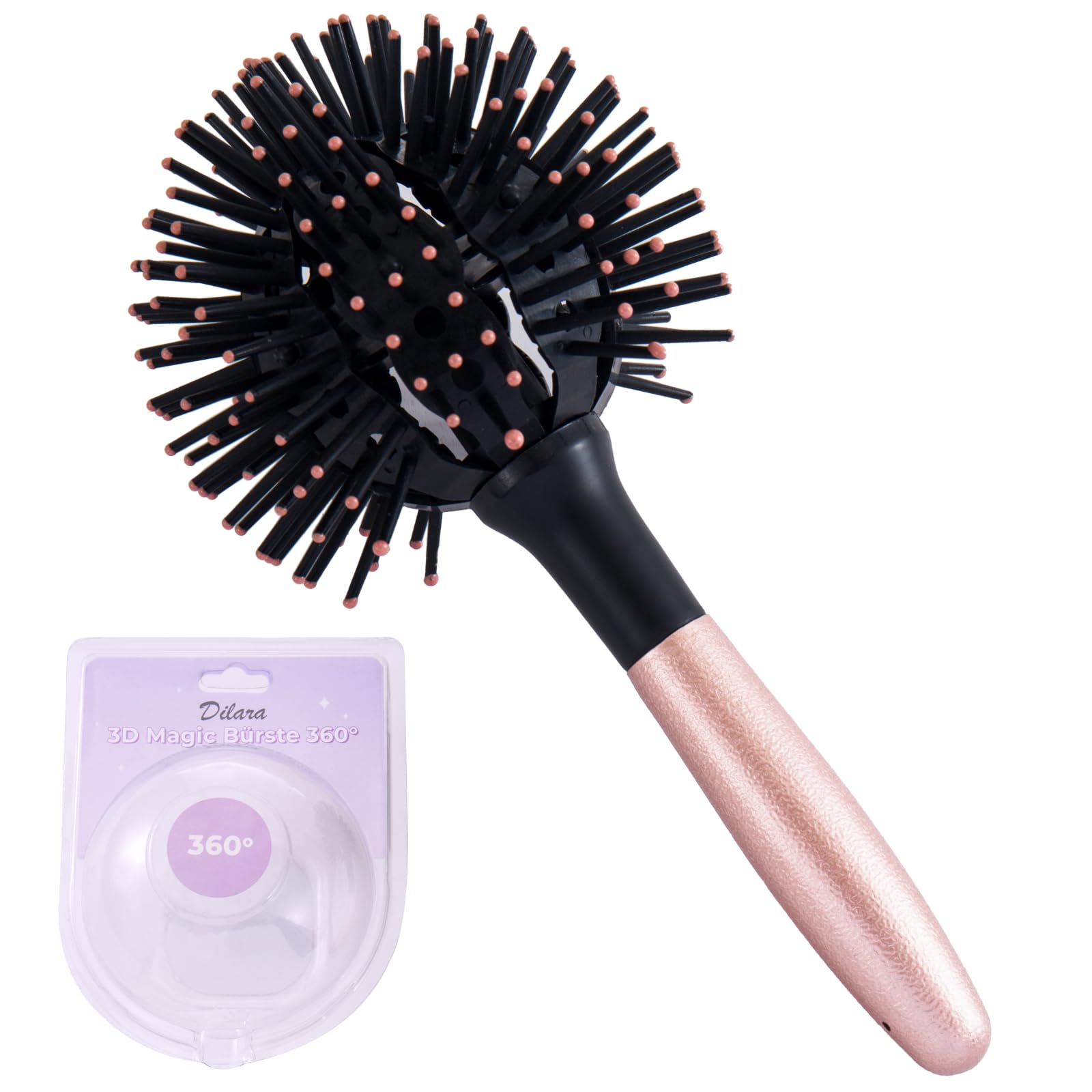 Bomb Ball Brush - 3D Ball for Voluminous Waves, Curls & Beach Waves - Ideal for Blow Drying, Twisting & Styling Hair