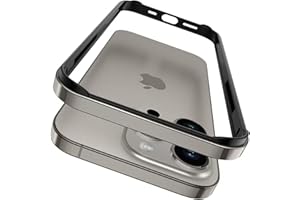 AOPNN New Aluminum Frame Metal Bumper Frame Slim Hard Case Cover for iPhone16Pro, Metal Frame with Soft Inner Bumper, Raised Edge Protection (Gray Titanium, for iPhone16 Pro)