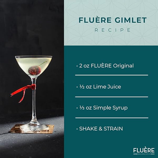 FLUÈRE FLORAL BOTANICAL BLEND | GIN ALTERNATIVE | PREMIUM NON-ALCOHOLIC DISTILLED SPIRIT | ALCOHOL-FREE SPIRIT ALTERNATIVE FOR ZERO PROOF COCKTAILS