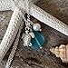 Handmade sea glass jewelry from Hawaii, blue sea glass necklace, Freshwater pearl, sea turtle charm, (Hawaii Gift Wrapped, Customizable Gift Message)
