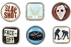 KAREN FOSTER DESIGN KAREN FOSTER 6-Count Bubble Brads, Hockey