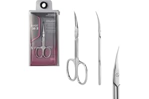 Staleks Pro Expert 50 Cuticle Scissors - Stainless Steel, Extra Fine Curved Blade for Precise Cuticle Trimming: Professional Manicure Scissors for cuticle SE-50/2
