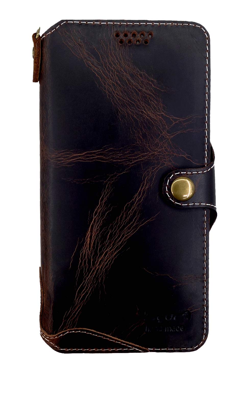 Yogurt Case for Samsung Galaxy S21+ 5G, Genuine Leather Wallet Handmade Cover for Samsung S21+, Oil Leather