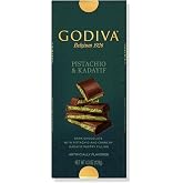 Godiva Dubai Style Dark Chocolate Bar, Pistachio &amp; Kadayif, 122g | Dark chocolate, Creamy pistachio filling, Crispy kadayif, Limited edition, Product of Turkiye, Great for gifting
