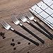 Jue High Quality Forks Set of 8 Stainless Steel Flatware Sets 18/10 Vacuum plating Black