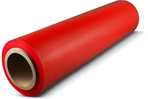 MEDICALMARTBYMAIL MMBM Red Stretch Wrap 18" x 1500 Ft 80 Ga 1 Roll, Heavy Duty Plastic Wrap for Moving, Thick Moving Wrapping Plastic Roll, Packing Wrap for Multi Purpose Use, Dark Red Wrap Safeguards Packages