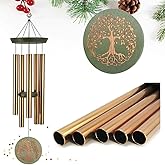 WindChimes Outdoor Deep Tone,Large Memorial Wind Chimes for Loss of Loved One Engrave Tree of Life,Sympathy Wind Chimes for O