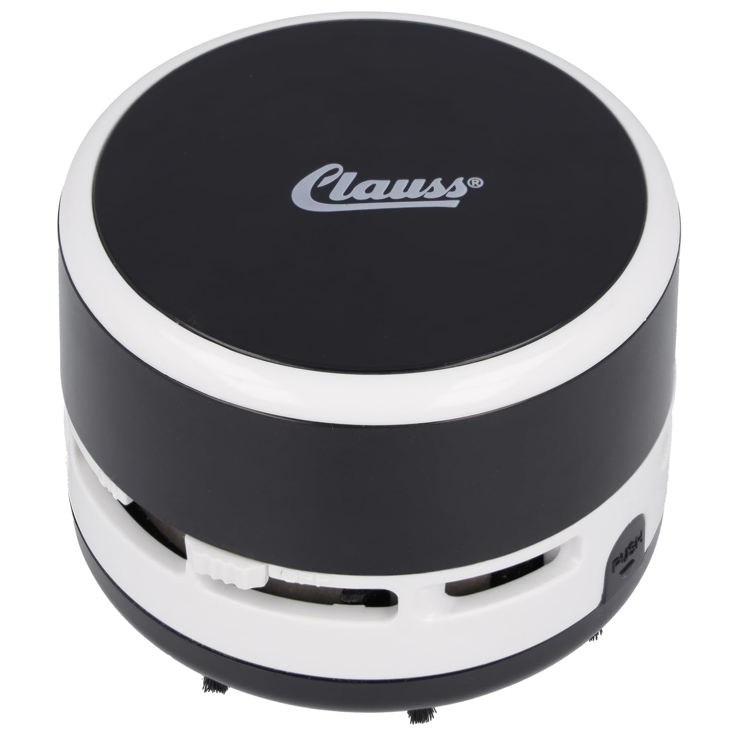 Clauss 2Clean Desk Vacuum Cleaner Black, Mini vacuum cleaner as an office gadget, Ideal for office, household or car, 2 x AA batteries (not included), Easy to clean, CL-50001 00