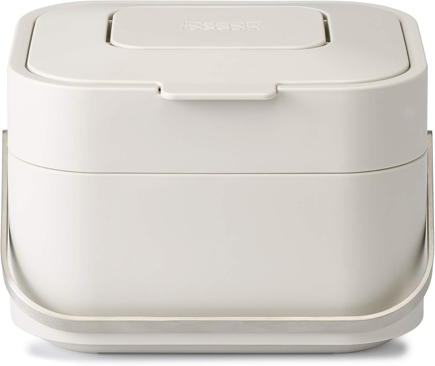 Joseph Joseph Intelligent Waste, Stack 4 Kitchen Food Waste Compost Caddy Recycling Bin with Odour Filter, 4 Litre / 1 Gallon - Stone - Image 4