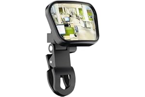 CLIFOD Desk Clip on Security Mirror for Office Cubicle, Adjustable Angle Mirror for Computer Monitor to See Behind You, Small Rear View Convex for Lash Extension, Cabinet, Personal Safety