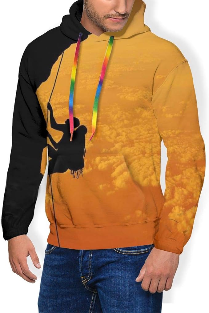 Unisex 3D Novelty Hoodies Rock Climbing Adventure Printed