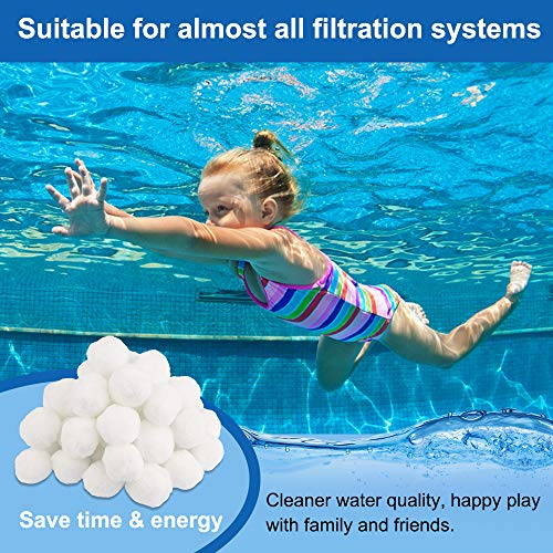 Vivibel Filterbälle für Sandfilteranlagen, 700g Pool Filterbälle, Kann 25 kg Filtersand Ersetzen, Sandfilteranlage Filterballs Geeignet für Pool Filter Schwimmbad Filteranlage, Poolreinigung Zubehör.