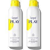 Supergoop! PLAY SPF 50 Antioxidant Body Mist w/Vitamin C - 6 fl oz, 2 Pack - Broad Spectrum Sunscreen Spray - Great for Active Days