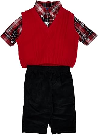 baby boy red sweater vest