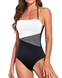 Holipick Women Black White Grey Strapless Bandeau