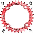 32T Chainring 104 BCD FOMTOR Narrow Wide Chainring with 4 Bolts 9 10 11 Speed for Road Bike, Mountain Bike, BMX MTB Bike (Red)