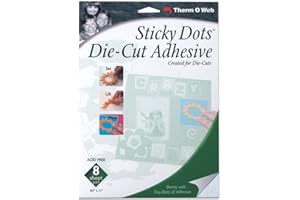 THERMOWEB Sticky Dot Die-Cut Adhesive Sheets-8.5x11 8/Pkg