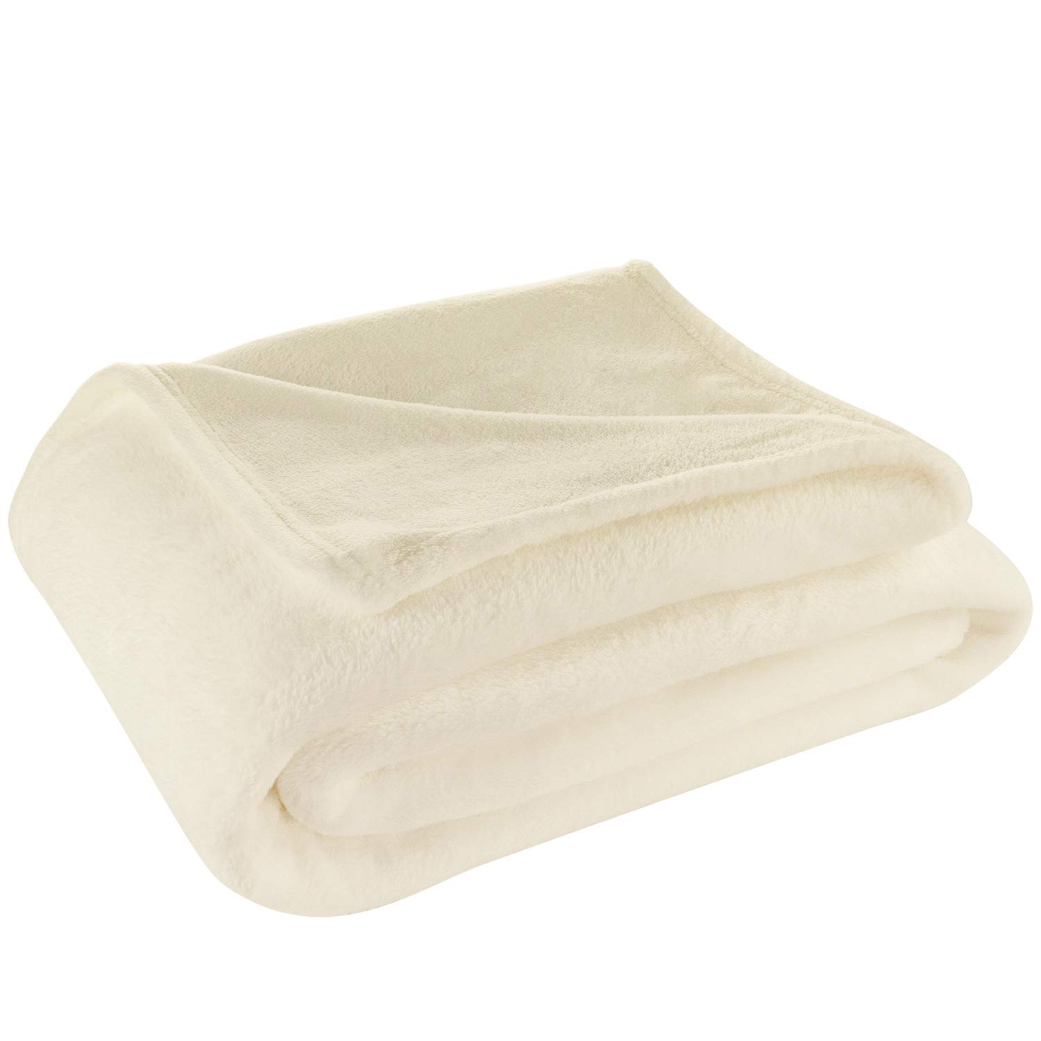 Cosy House CollectionEveryday 1500 Series Fleece Blanket - Master Bedroom Essentials - All Season, Stays Fresh & Clean - Soft, Breathable & Skin-Friendly (King/Cal King, Cream)