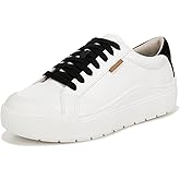 Dr. Scholl's Shoes Womens Time Off Sneaker White/Black Smooth 7.5 M