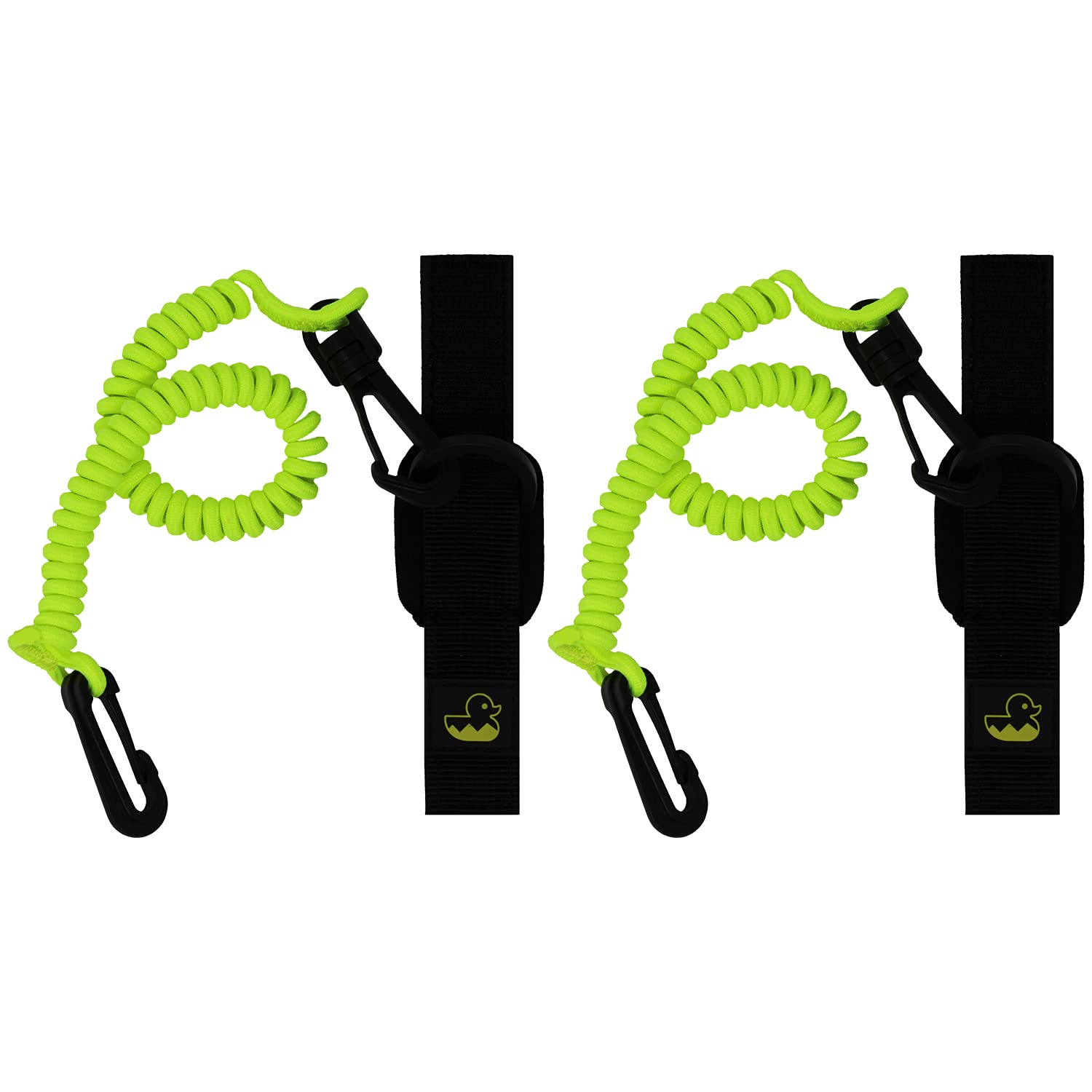Survival Duck 1.8m Kayak Paddle Leash, Pack of 2 Neon Green