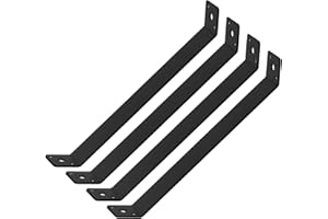 Fanmao 4 Pcs 13-3/4" x 1-1/2" Inside Mount 45-Degree Angle Bracket for Post Pergola Wooden Furniture Shelves Support