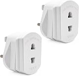 Double Dragon 2-Pin to 3-Pin UK Plug Adapter 1A Fused Shaver Travel