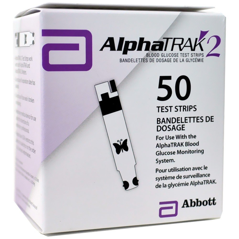 AlphaTRAK 2 Blood Glucose Test Strips, 50 Count MyDogsLife