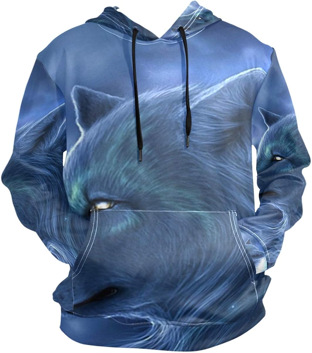 blue wolf hoodie