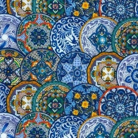 Elizabeth's Studios Talavera Pottery Plates Collage