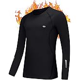 Ewedoos Youth Boys Compression Thermal Shirt Long Sleeve Fleece Undershirts Warm Base Layer for Boy Football Baseball Soccer